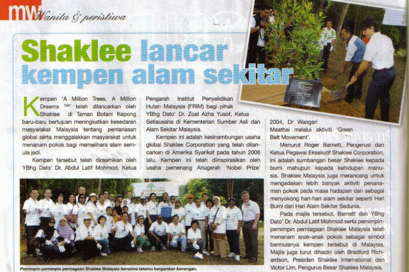 Shaklee dan Alam Sekitar